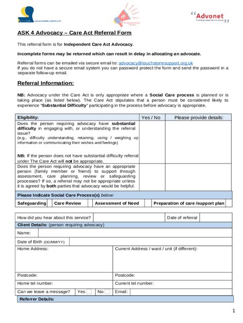 Ask Advocacy Referral Guidelines Touchstone Touchstonesupport