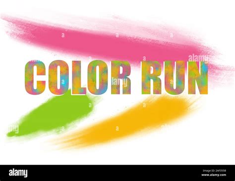 Color Run Graphic Poster Banner On A White Background Stock Photo Alamy