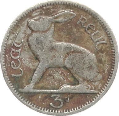 Irland Three Pence 1943 Freistaat Ss MA Shops