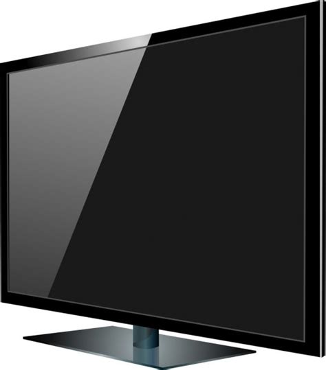 TV Flat Screen Lcd Plasma Realistic Vector Illustration Stock Vector By