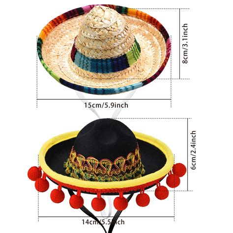 Buy Pieces Mini Mexican Sombrero Hats Cute Straw Sombreros Mini Fun