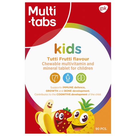 Multi-tabs Kids Tutti-frutti 90 purutablettia - Apteekkituotteet.fi ...