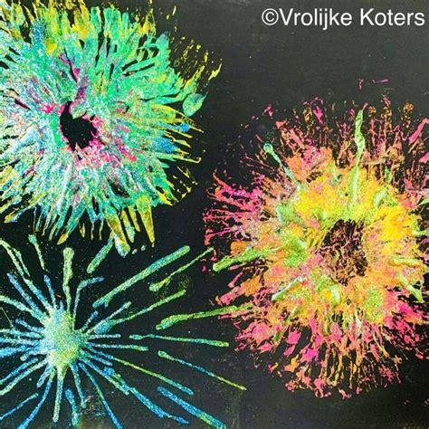 Vuurwerk Thema Kerst Vrolijke Koters Vuurwerk Vuurwerk Knutselen