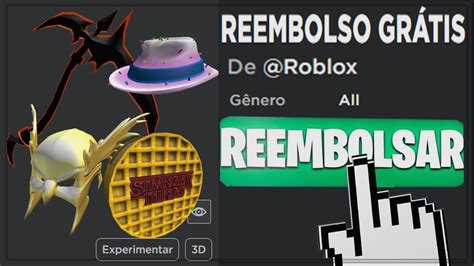 COMO DAR REEMBOLSO Em QUALQUER ITEM Do ROBLOX YouTube