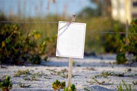 Premium Photo Empty Signboard With Copy Space On Seaside Beach With