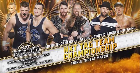 Triple Threat Tag Team Title Match Set For Nxt Stand And Deliver