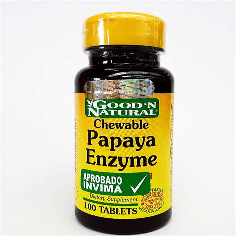 Papaya Enzyme 100 Tabletas GoodN Natural