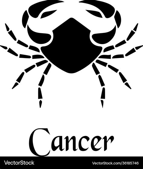 Cancer zodiac symbol Royalty Free Vector Image