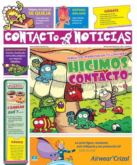 Editorial Designer Periodico Infantil Contacto Noticias