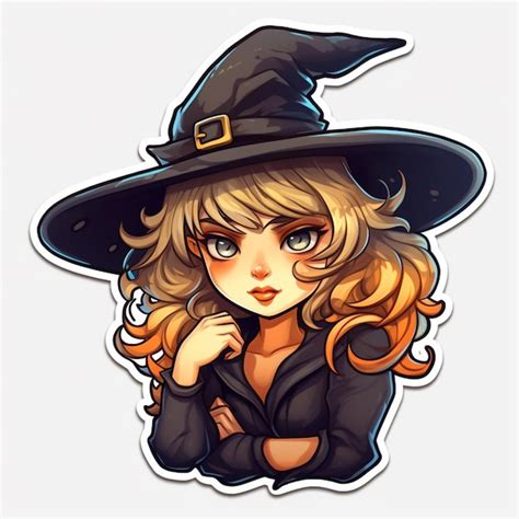 Premium Ai Image Cartoon Witch Girl With Long Blonde Hair Wearing A