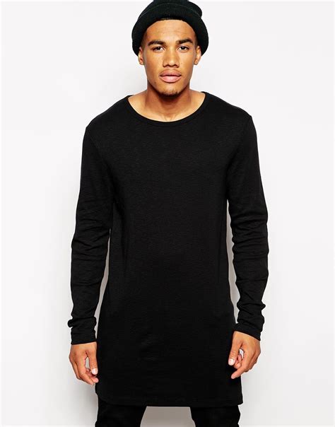 Long Sleeved Longline Nice Long Sleeve Tshirt Men Mens Street Style Ibiza Fashion