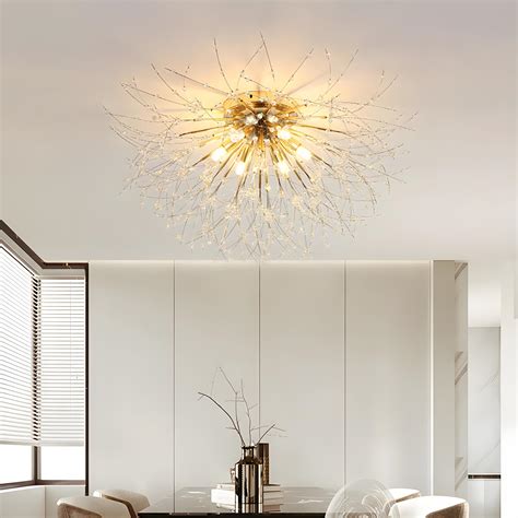 Plafonnier Led En Cristal Moderne K Lustre Salon Lumi Res Ampoule G