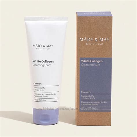 Пенка с коллагеном и ниацинамидом Mary&May White Collagen Cleansing ...