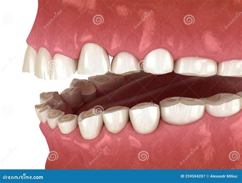 Dental Attrition Bruxism Resulting In Loss Of Tooth Tissue Medically