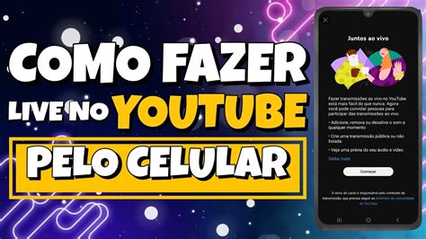 COMO FAZER LIVE NO YOUTUBE PELO CELULAR 2024 YouTube