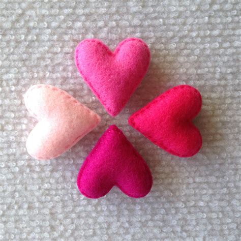 Pink Felt Heart Set Wedding Favors Birthday Etsy