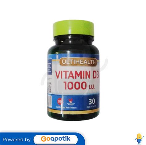 Ultihealth Vitamin D3 1000 Iu Botol 30 Kapsul Kegunaan Efek Samping