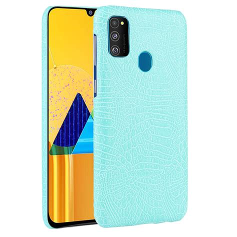 For Galaxy M S Shockproof Crocodile Texture Pc Pu Case Light Green