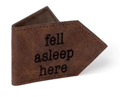 Stylish “fell Asleep Here” Magnetic Bookmark For Bookworms Tuvie Design