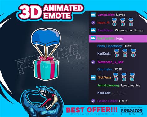 T Sub 3d Animated Emote T Emote Twitch Emote Kick Emote Bit