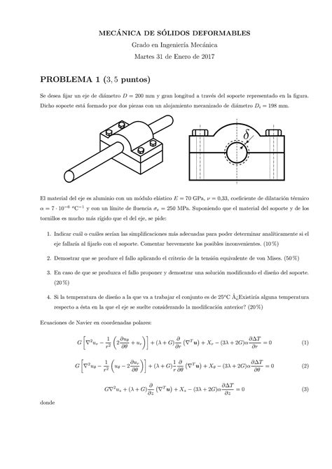 Examen Enero Preguntas Y Respuestas Mecanica De Solidos