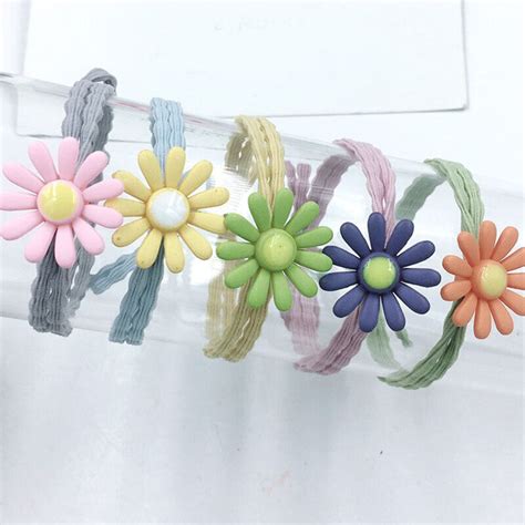 Flower Elastic Hair Ties Band Rope Ponytail Scrunchies Holder For Girls