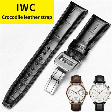 Substitute IWC Strap Genuine Leather Crocodile Leather Strap IWC ...