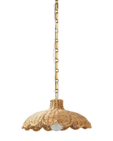 Scallop Rattan Pendant Serena And Lily