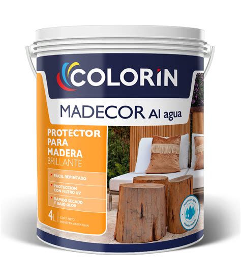 Madecor Al Agua Protector Para Madera Brillante Colorí­n