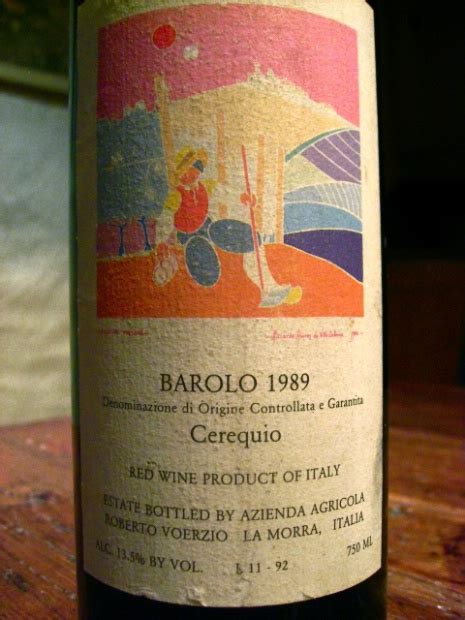 1989 Roberto Voerzio Barolo Cerequio Italy Piedmont Langhe Barolo