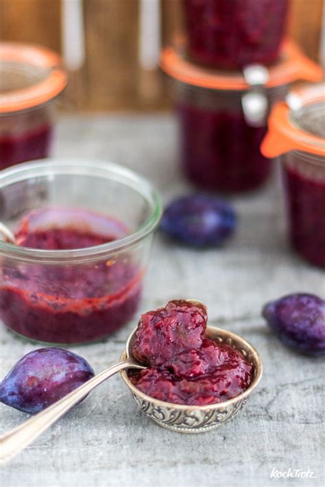 Zwetschgenmarmelade Aus Dem Backofen Pflaumen Ofenmarmelade Mit Wenig