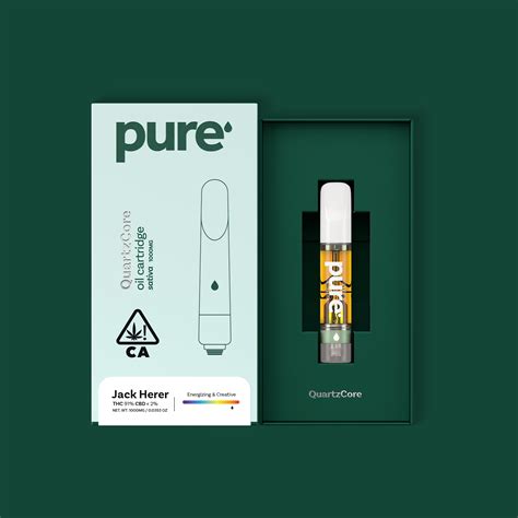 Pure Cannabis Extract 1g Cartridge Jack Herer Sativa Pure Vape