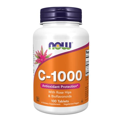 Витамин С с шиповником и биофлавоноидами,C-1000 mg, Now Foods, 100 ...