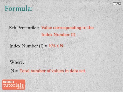 Calculating Percentiles