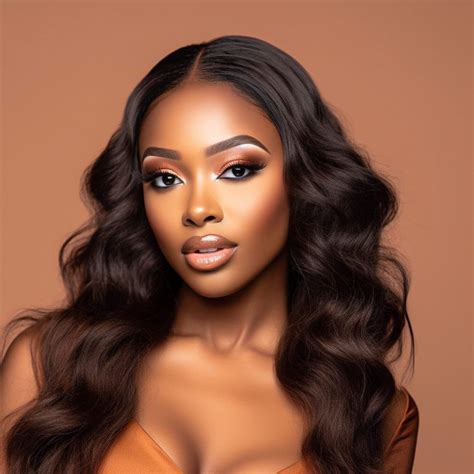 Chocolate Brown Body Wave Wig Front Lace Virgin Remy Human Hair Wig Bedazzle Hair Sista