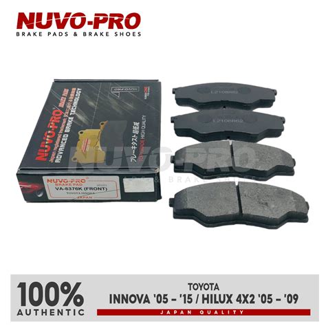 Nuvo Pro Front Brake Pad Toyota Innova Hilux X