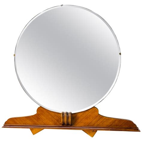 Art Deco Round Mirror For Sale at 1stDibs