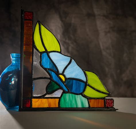 Stained Glass Morning Glory Corner Panel Series Part 5 One In The Wee Morning Etsy