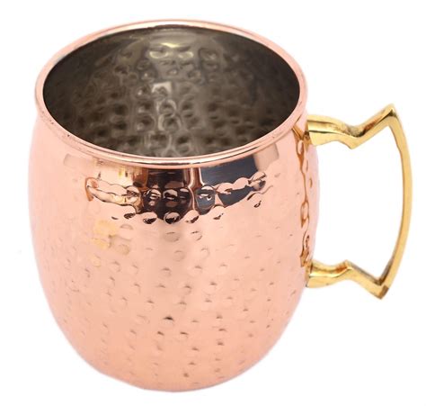 Stunning Stainless Steel Hammered Copper Effect Moscow Mule Mug