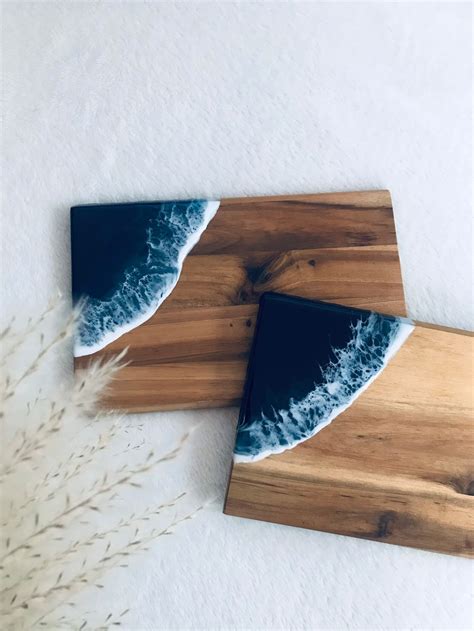 Resin Cutting Boards Ocean Epoxy Resin Board Etsy Australia