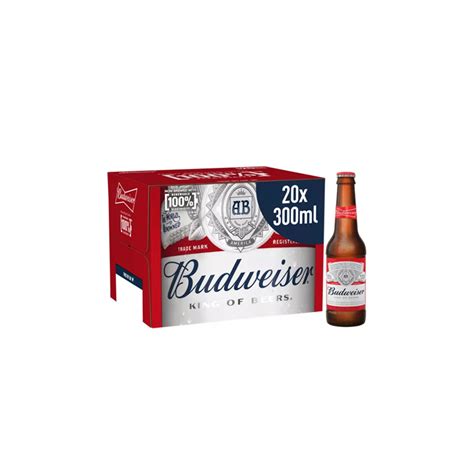 20x300ml Budweiser Limited Edition Beer Bottles | Sids Shop