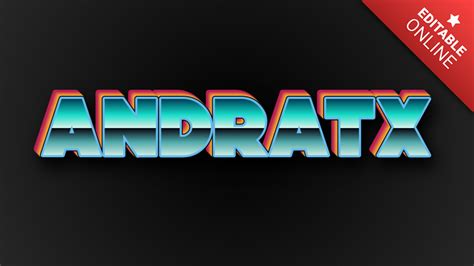 Andratx | Green Vintage Retro 3D | Text Effect Generator