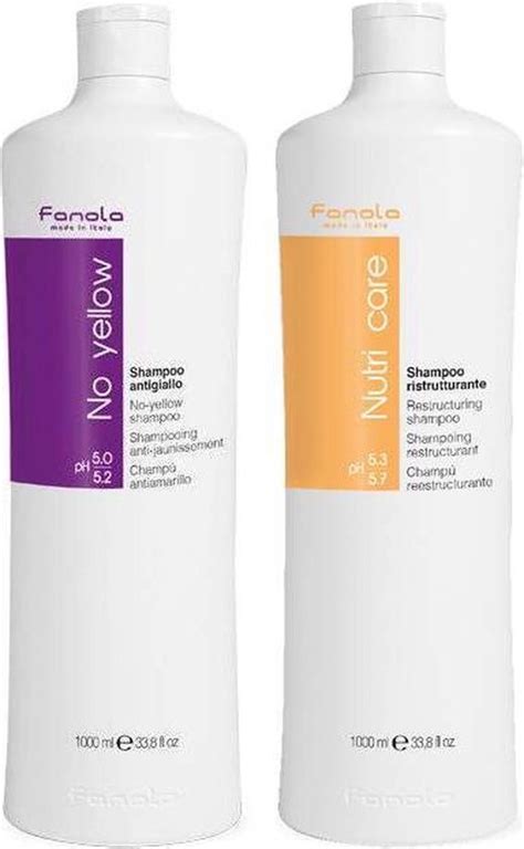 Fanola No Yellow Shampoo Nutri Care Conditioner 1000 Ml Bol