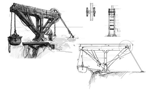 Pulley System Concept Art From The Witcher 2 Assassins Of Kings Art