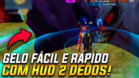 COMO COLOCAR GELO AGACHANDO RÁPIDO E FÁCIL NO HUD 2 DEDOS FREE FIRE