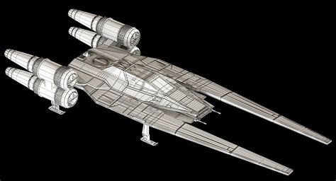 Star Wars U-Wing 3D Model by zifir3d