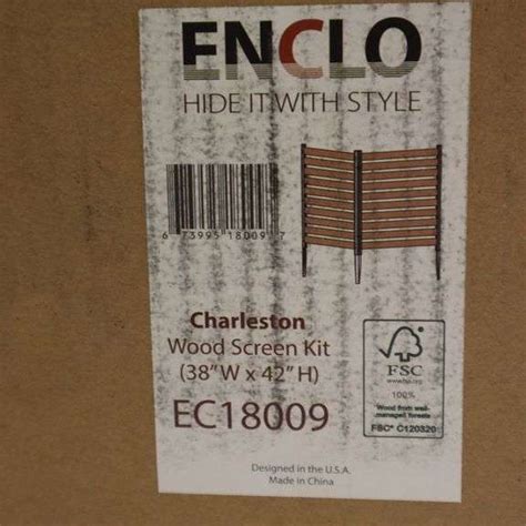 Enclo Privacy Screens EC18009 Charleston Wood Outdoor Privacy Fence