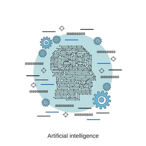 Premium Vector Artificial Intelligence Flat Design Style Vector