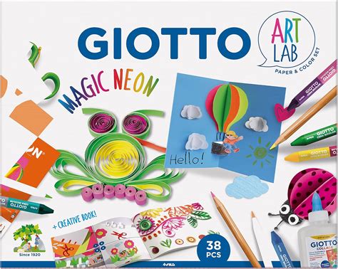 GIOTTO Art Lab Magic Neon Kit Creativo Per Collage 1 Blocco Di