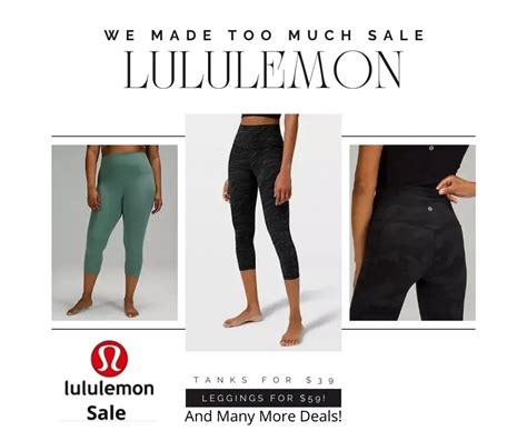 Lululemon Sale We Made Too Much Sale Lululemon Outlet More